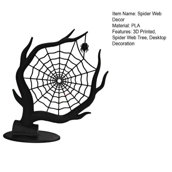 3D Printed Spider Web Decoration, Tree Web Jewelry Organizer Holder, Earrings Rings Bracelets Storage Display Stand, Halloween Party Gift