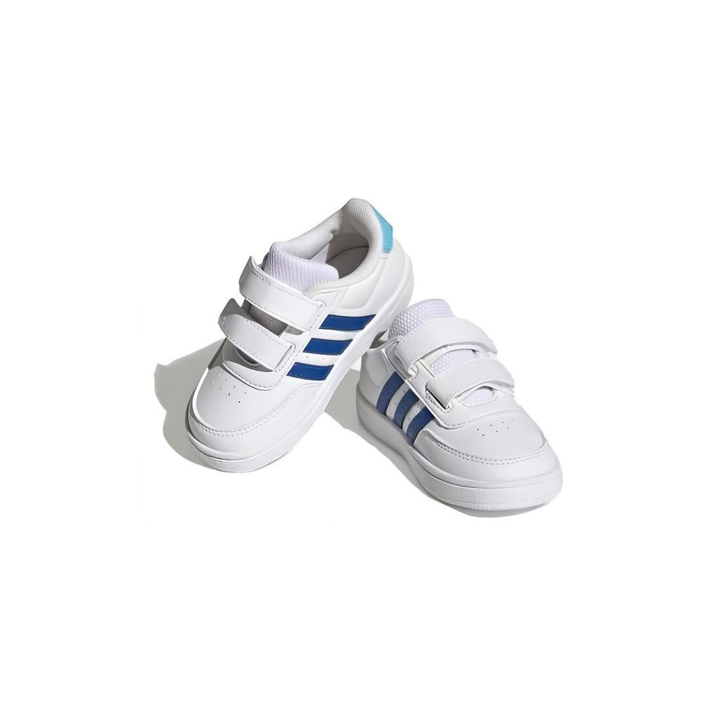 Adidas Focus Breathe In Breaknet 2.0 Non-Slip Durable Low-Top Walking Shoes Baby Shoes White Blue IG9807