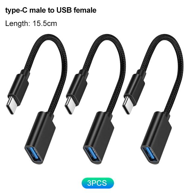 Type C to USB Adapter 3.0 USB-C 3.1 Male OTG A Female Data Connector For MacBook Pro iPad Mini 6/Pro MacBook Air Type C Devices 3