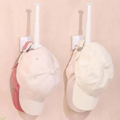 Einziehbare Haken, selbstklebende Installation, Wandaufhänger, Badezimmer-Spurenaufkleber, klebrige Haken, Baseball-Mützen-Organizer
