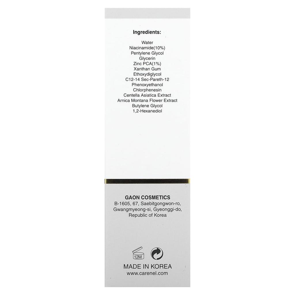 Care:Nel, Niacinamide Zinc Serum, 30Ml(1Fl Oz)
