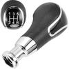 Shift Knob, Leather Shift Knob 5 Speed,Antiwear Unique and Delicate Styling Durable PU Leather Plastic Material Gear Shifter Lever Accessories Fit