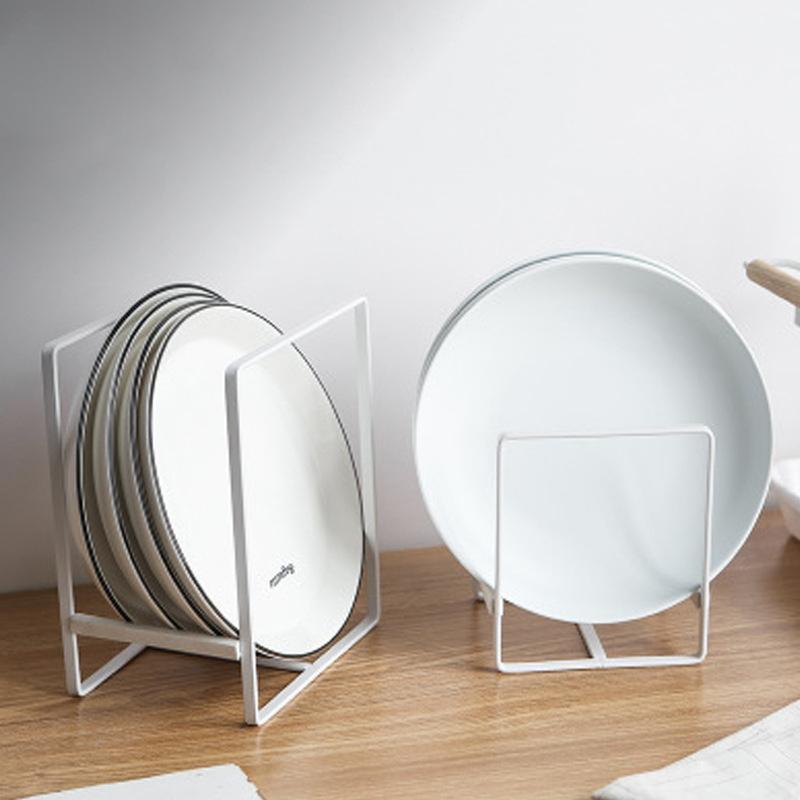 Kitchen Cabinet Plate Storage Countertop Dish Rack Drawer Dinner Plate Partition Drain Rack Layered Storage Rack Accessories