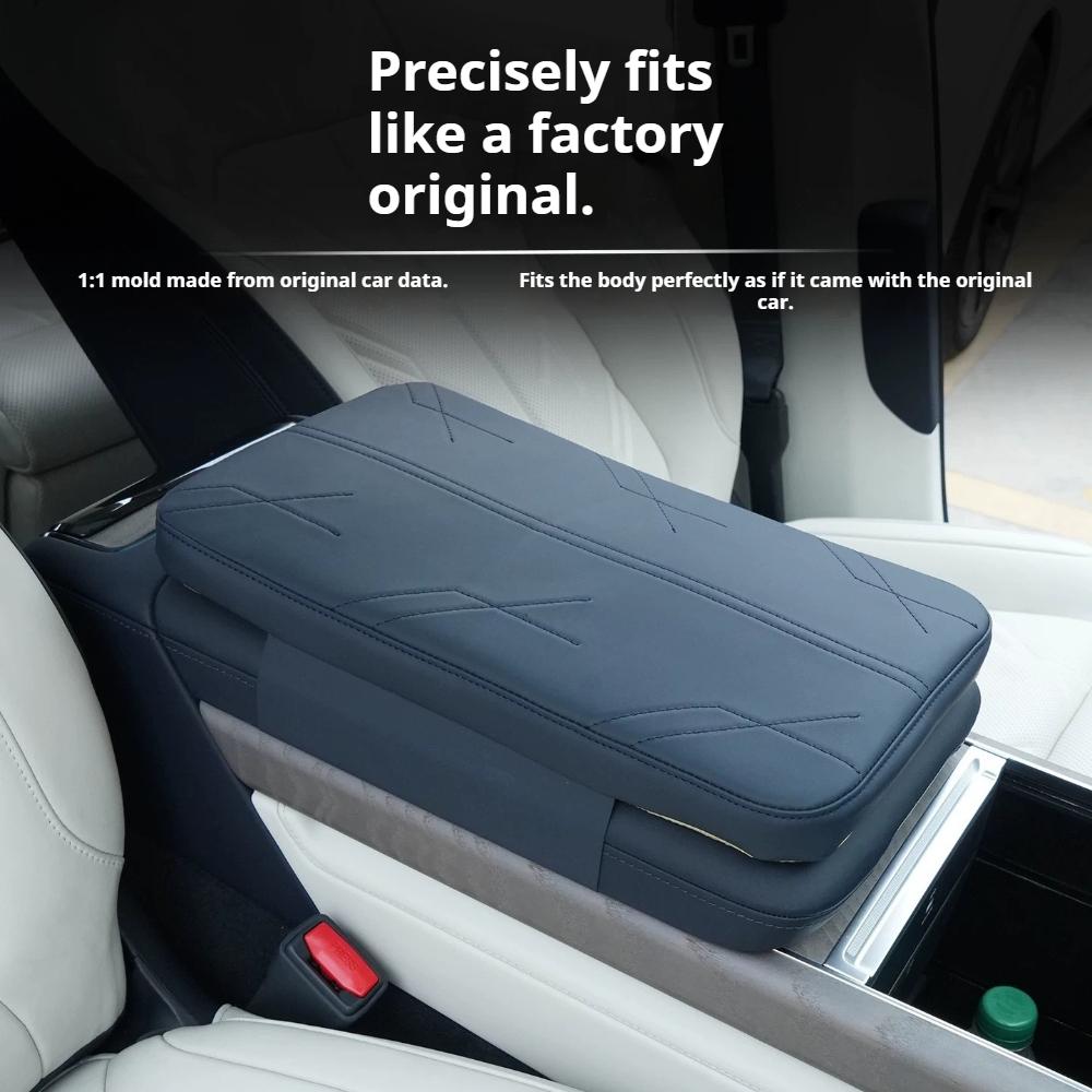 Fit For ZEEKR 9X 2025 Car Specialized Armrest Box Leather Boosted Protective Pad Adhesive Free Interior Decoration