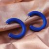 Fashion Candy Color 3.5cm Round Hoop Earrings for Women Simple Geometric Earrings Girls Party Holiday Jewelry Gifts