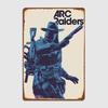 Poster Gioco Arc Raiders Segno Vintage Garage Camera da Letto Personalizzata Decorazione Murale Stanza Poster Decorativi per la Casa Poster Metallico Decorazione Interna