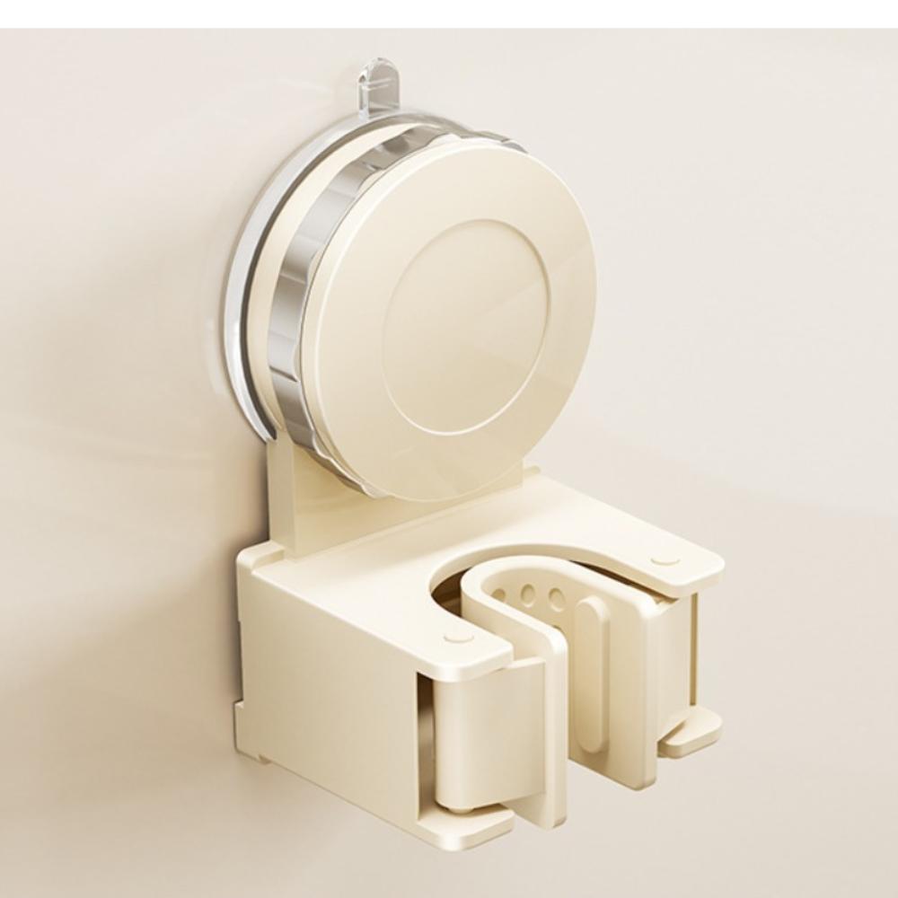 Multifunctional Vacuum Sucker Wall Mounted Mop Organizer Self-Adhesive Waterproof Mop Rack Mop Broom Clip Bathroom