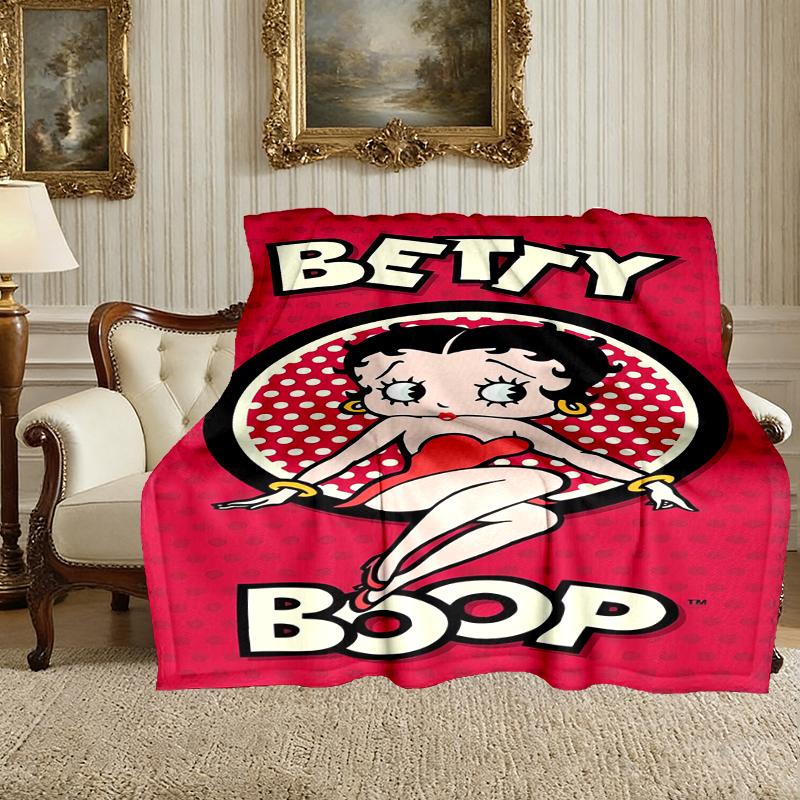 1pc Snug Betty Boop Blanket, Lightweight & Durable Print Blanket, Perfect for Home, Couch, Bed, Picnic, Travel, Office