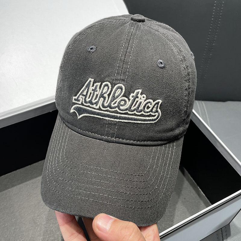 

American Retro Baseball Hat Widened Korean Embroidered Letters Versatile Sun Shading Face Small Duckball Cap Trendy Men and Women M（54-58cm）