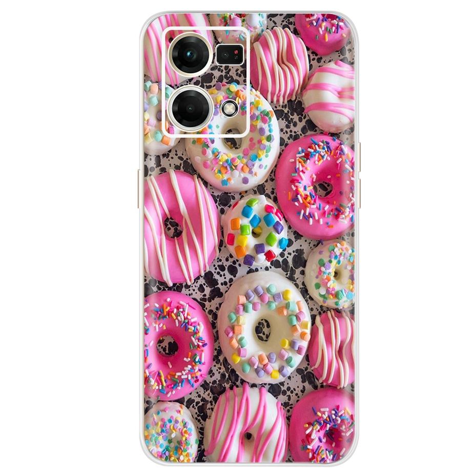 For Oppo F21 Pro 4G Case Oppo Reno7 CPH2363 Colorful Painted Cover Soft Silicone Case For Oppo Reno7 Reno 7 F21 Pro Fundas Coque