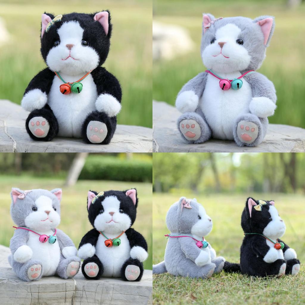 Plüschkatzenspielzeug mit Glöckchen Weiches Stofftier für Kinder und als Geschenk