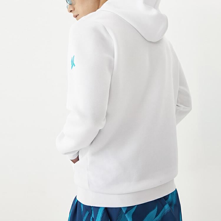 Anta Thompson Print Casual Hoodie Pullover Men Tops White 152131718-1