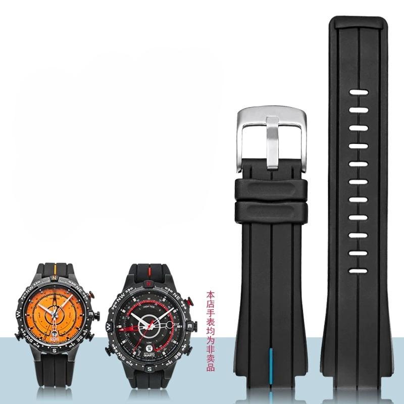 

For Timex E-tide T2n720 T2n721 T2n739 738 T49706 Watch Band Waterproof Soft Silicone Sports Strap 24-16mm Men Rubber Watchband 24.16mm