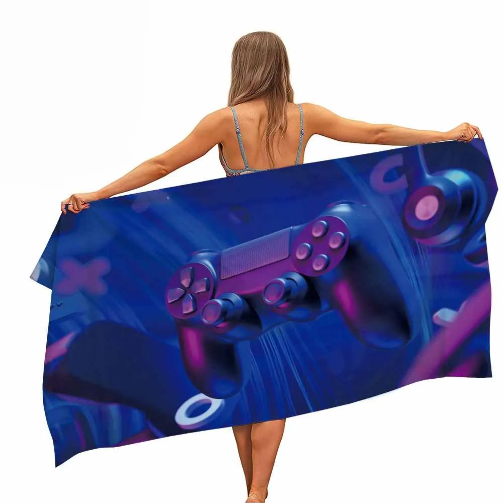 Game Handle Microfiber Beach Towel Portable Quick Fast Dry Sand Outdoor Travel Swim Blanket Thin Home Decoration Boys Girls Gift