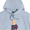 Polo Ralph Lauren FW23 Bluza polarowa z kapturem i długim rękawem w jednolitym kolorze z wzorem misia Męska bluza Szara 710790597-002