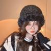 Plush Hat Women's 2023 New Knitted Wool Hat Autumn and Winter Big Head Circumference Showing Face Small Thickened Warm Ear Protection Cold Hat