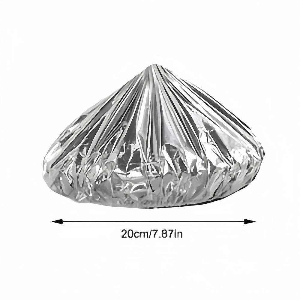 10 Stück Wiederverwendbare Aluminiumfolie Elastische Schüsselabdeckungen Frischhalte-Lebensmittelversiegelungsabdeckungen Langlebige Schüsseldeckel für Zuhause Küche BBQ Picknick