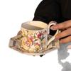 Premium Niche Design Cup Creative Retro Ink Painting Coffee Cup Saucer Girls Birthday Gift Souvenir