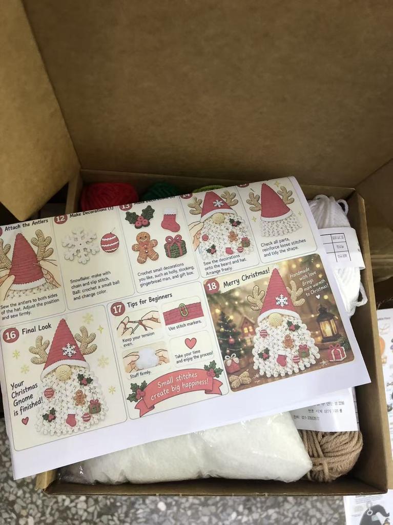DIY Seasonal Crochet Kit, Handmade Knitting Craft Set for Table & Door Decor