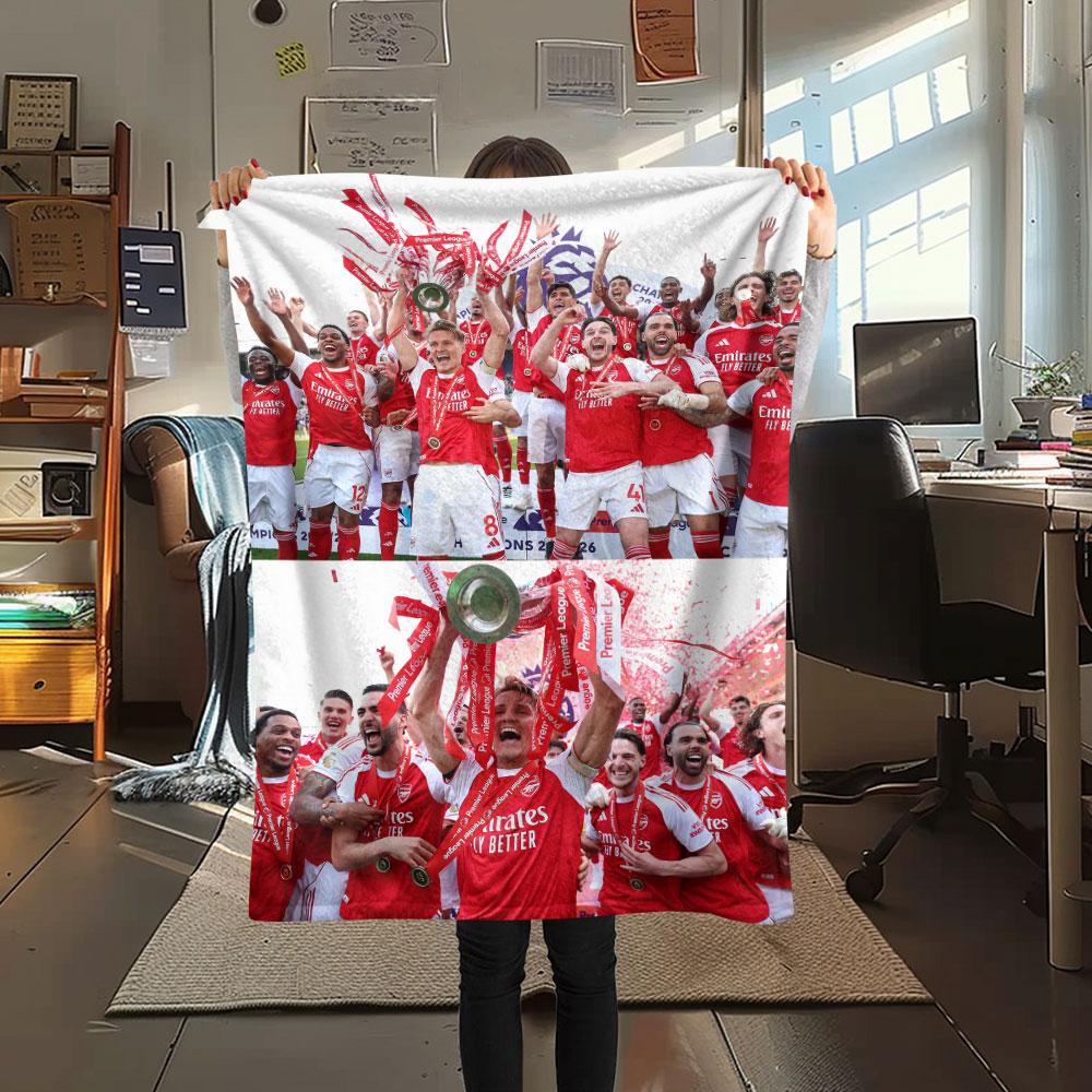 Arsenal Players Printed Flannel Blanket, soft throw for bedroom sofa, washable, fan merchandise, great gift.