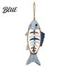 Ocean Style Hanging Light Nautical Fish Pendant Wall Decor Wooden With/Without LED Decor Coastal Theme Fishbone Anti Deformation Window