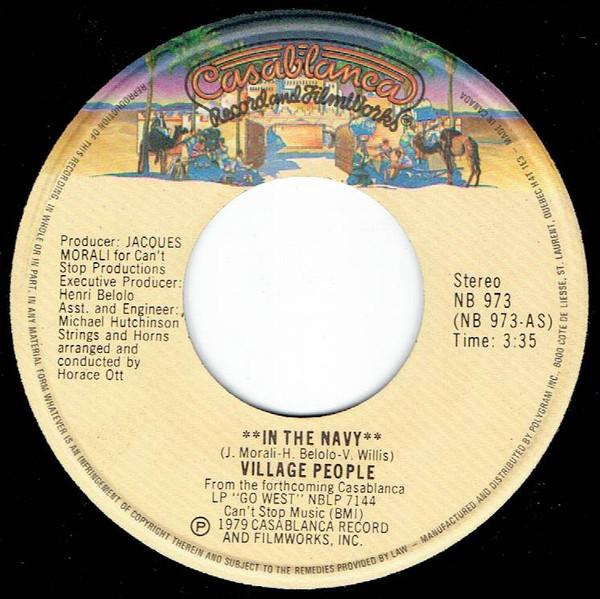 

7inch Record VILLAGE PEOPLE - In The Navy NB973 Casablanca 1979 Canada Dance & Electronica Used