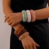 DIEZI Exaggerated Retro Resin Elastic Rope Bangles Fashion Hip Hop Round Geometric Acrylic Bracelet Bangles Women Men Jewelry