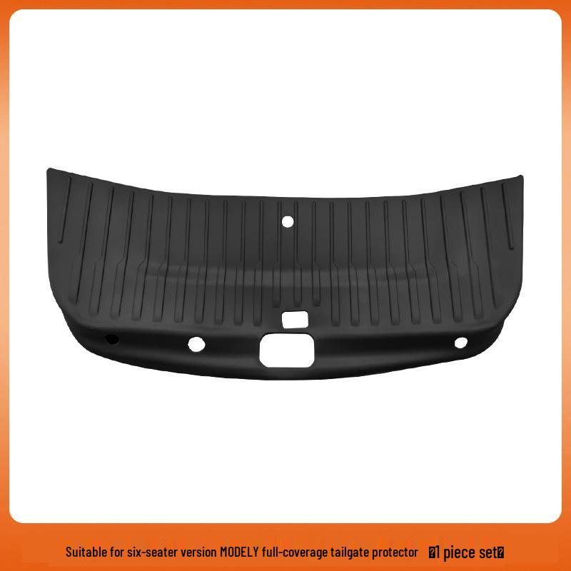 

Защитная накладка на заднюю дверь Tesla Model Y с шестью сиденьями - Мягкая резина TPE, защита багажника