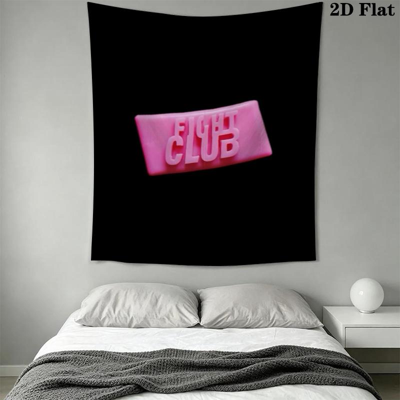 Fight Club Wall Tapestry Aesthetic Wall Hanging Printed Fabric Blanket Decorative Tapestries for Bedroom Living Room Home Decor