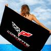 C-Corvettes Anime Beach Swimming Towel Soft Absorbent Washcloth Children's Gifts For Kids Travel Camping Gym