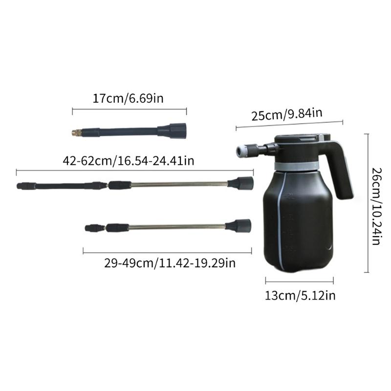2L Electric Sprayed Bottle With Long Handle For Garden And Indoor Plant Flowers Watering Plastic Lightweight Design