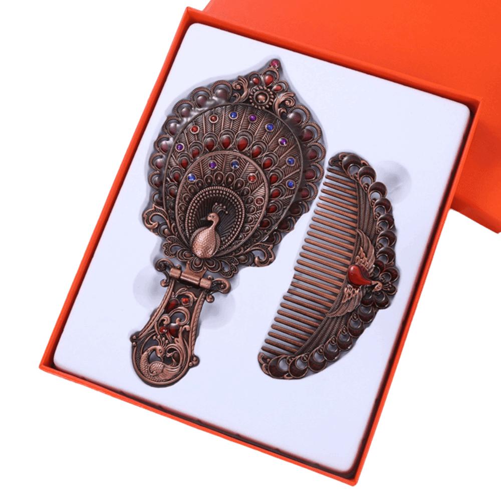 Hand-held Princess Make Up Mirror Vintage Folding Cosmetic Mirror Vanity Mirror Middle East