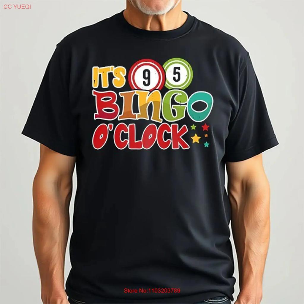 Its Bingo Oclock T Shirt Idea Funny Game Night Senior Cool Humour Vintage Comfortable Designer Clothes Soft Homme
