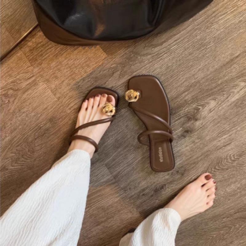 Women's Summer  New Arrival Slip-On Sandals Elegant Square Toe Open-Toe Design Synthetic Cover Upper & Rubber Sole Sandals