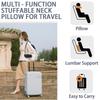Travel Pillow Neck Support Portable Fillable Neck Pillow Space-saving Neck Travel Cushion Flight Travel Accessories