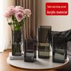 Transparent Acrylic Square Vase, Drop-Proof, for Flower Arrangements, Lucky Bamboo, and Elegant Decor In the Living Room