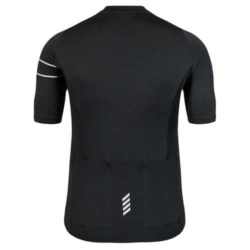 DIFOS Herren Kurzarm Radtrikot, Sommer Radbekleidung, Radbekleidung für Rennräder, Elastisch, Schnelltrocknend, Atmungsaktiv, mit Taschen und Reflektor