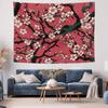 Elegant Cherry Blossom Wall Hanging Artistic Bedroom and Living Room Decorative Tapestry