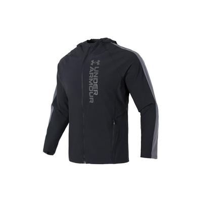 Hettejakke for fitnesstrening med bokstavtrykk Herrejakker Svart 1377486-002