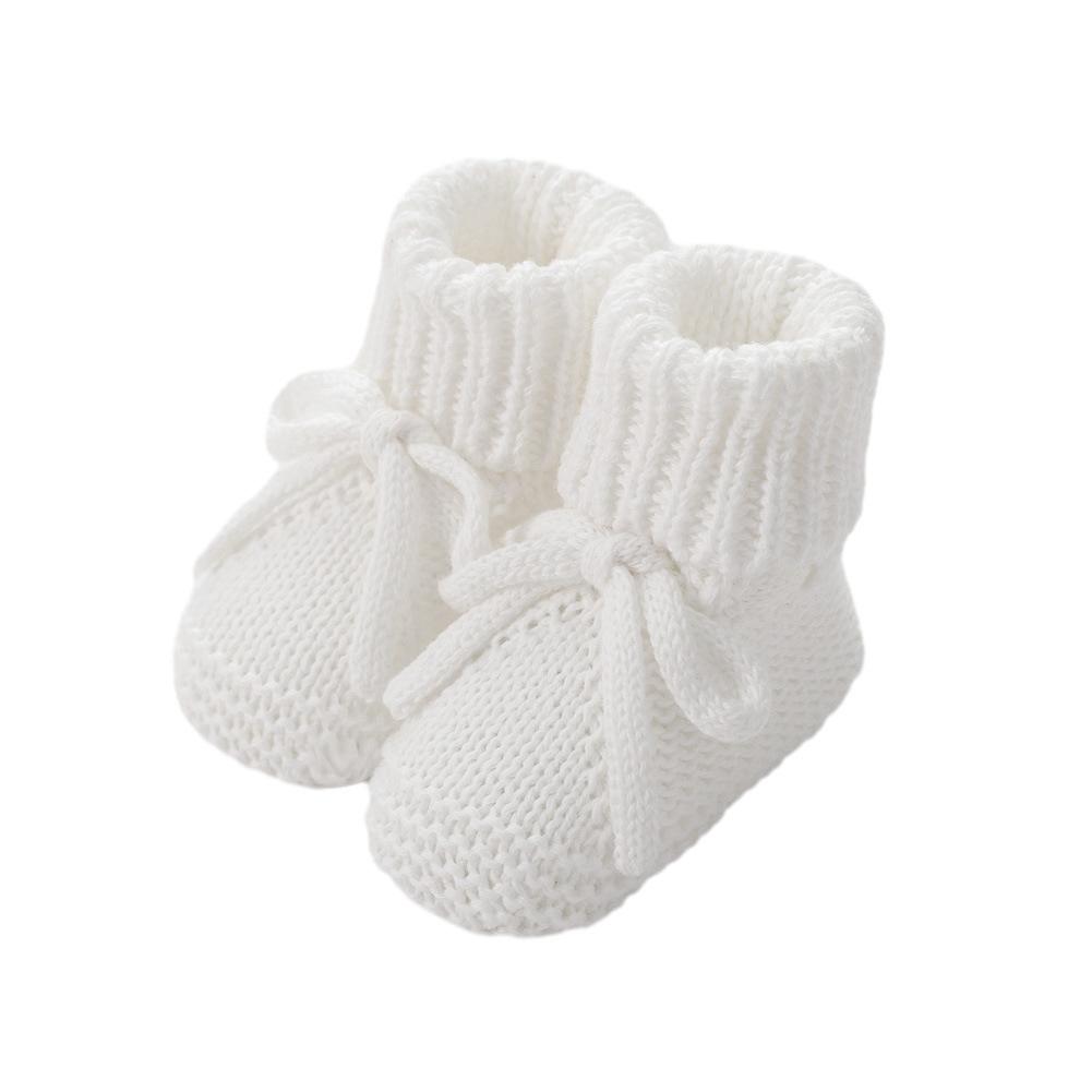 New Baby Bow Tie Knitted Sock Shoes Non-Slip Soft Sole First Walker Socks Cute Crawling Sock for Infants Toddler Footwear
