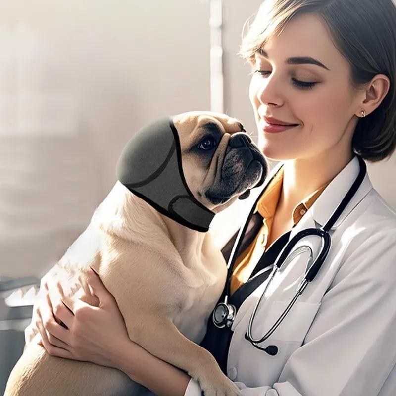 Abafadores de Som para Redução de Ruído em Cães Isolamento Acústico Proteção Auditiva para Cães Touca Impermeável para Natação Touca para Acalmar Emoções de Cães