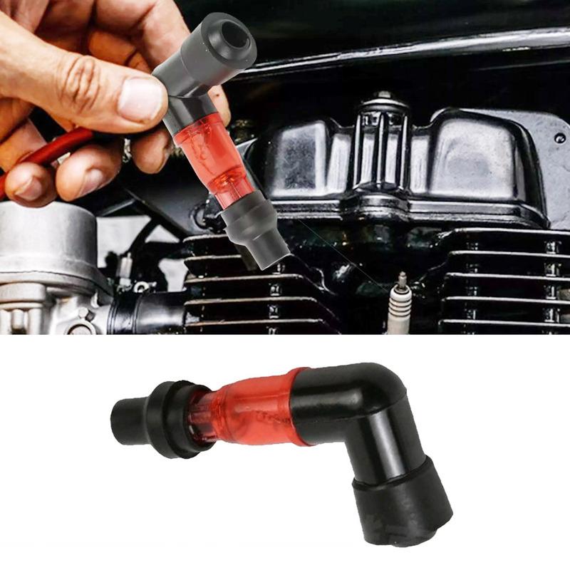 1pc Motorcycle Spark Plug Decorative Cover Motorcycle Ignition Spark Plug Cap Motorcycle 90 Degree Flashing Spark Plug Cover