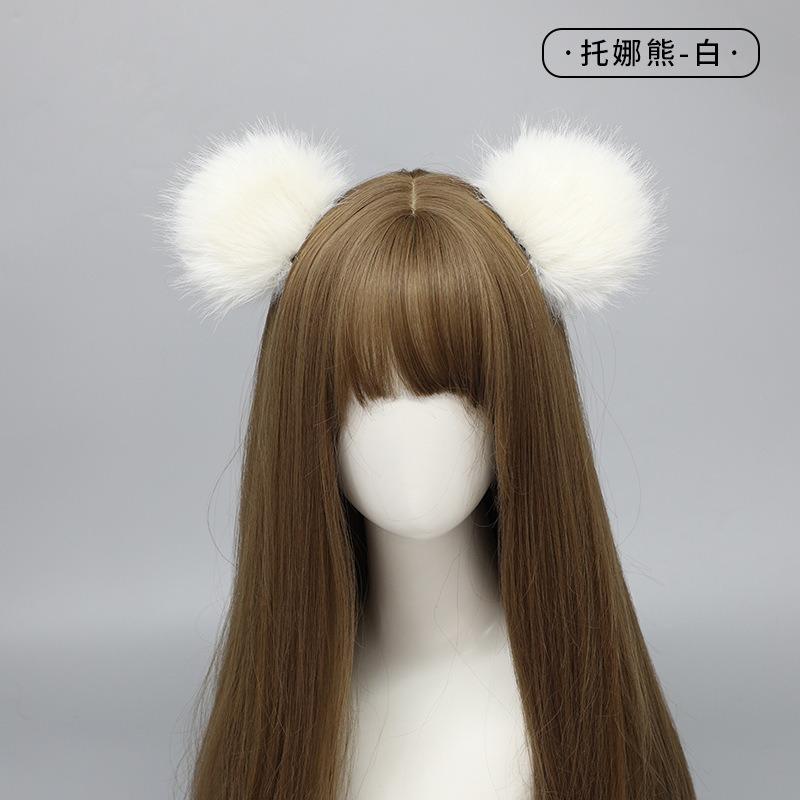 A cute bear ear hairpin plush olita headdress tona bear ear hairpin hair accessory