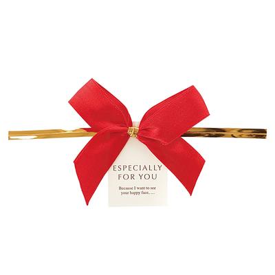 Wire Tie with Ribbon and Red Tag, (10 Pieces) HMR-YT1
