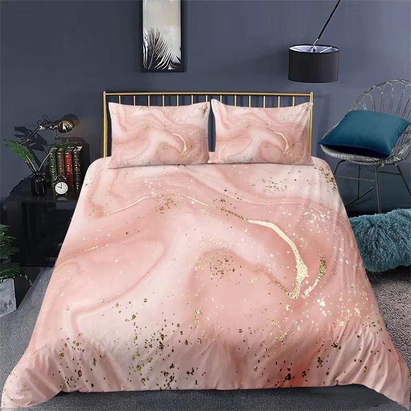 Chic Marble Duvet Cover Set Abstract Marble Texture Bedding Set Geometric Pattern Comforter Cover With Pillowcases Bedroom Decor