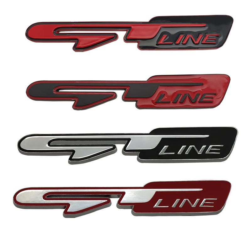 3D Metal Car Tuning Atuo Emblem Sticker GT Line Decals For Kia Forte Ceed For Hyundai i30 solaris tucson For Peugeot 206 308 208