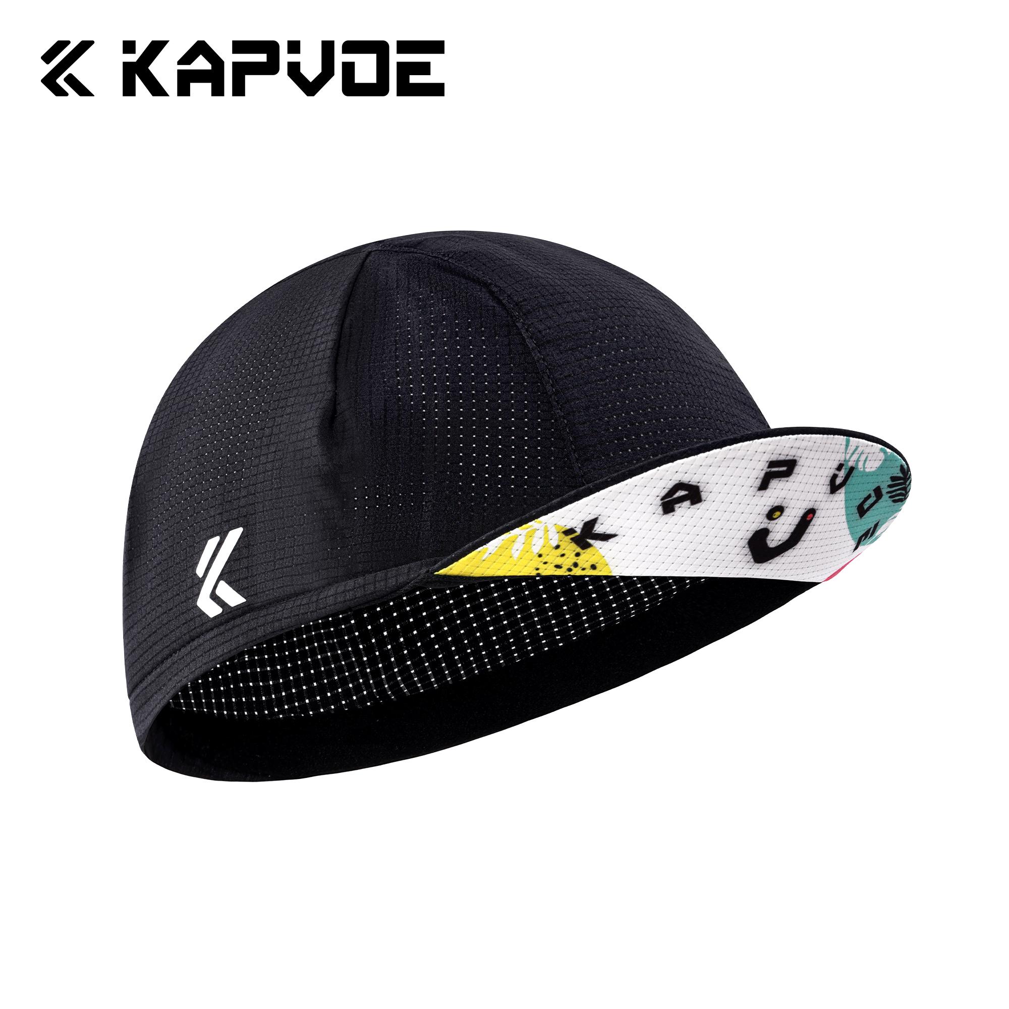 

Kapvoe Cycling Cap with Brim Sun Protection Breathable Quick Dry Bike Hat Summer Sports Helmet Liner Men Women MTB Bike Headwear