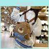 Adorable Cartoon Bear Nylon Backpack For Girls Stylish Student School Bag