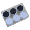 6Pcs Crystals Clear Acrylic Storage Systems Screw Top Designs for Stone and Jewelry Display