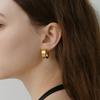 [Silver 925] Square Curve Earrings
